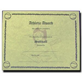 Stock Female Softball Antique Parchment Certificate